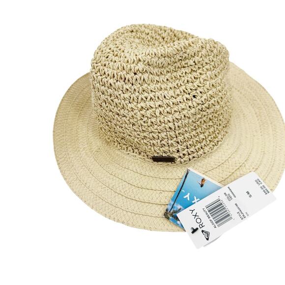 Roxy Women's Aloof Beauty Straw Sun Hat Caps (Natural) Beige Size S NWT - Picture 6 of 11